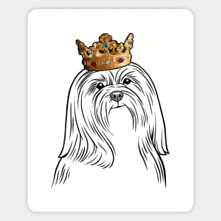 Lhasa Apso Dog King Queen Wearing Crown Magnet